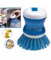 Self Dispensing Cleaning Brush For Cleaning Utensils With Push Button. 