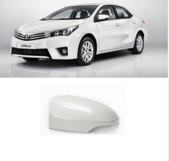 Toyota Corolla Side Mirror Cover Xli, Gli, Altis ( 2015-2019 ) - White- 1 Side (left / Right) | Buy Toyota Corolla 2015  Side Mirror Cover White 1Pcs L or R