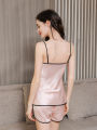 Valerie solid silky satin Night wear Cami set for women. 