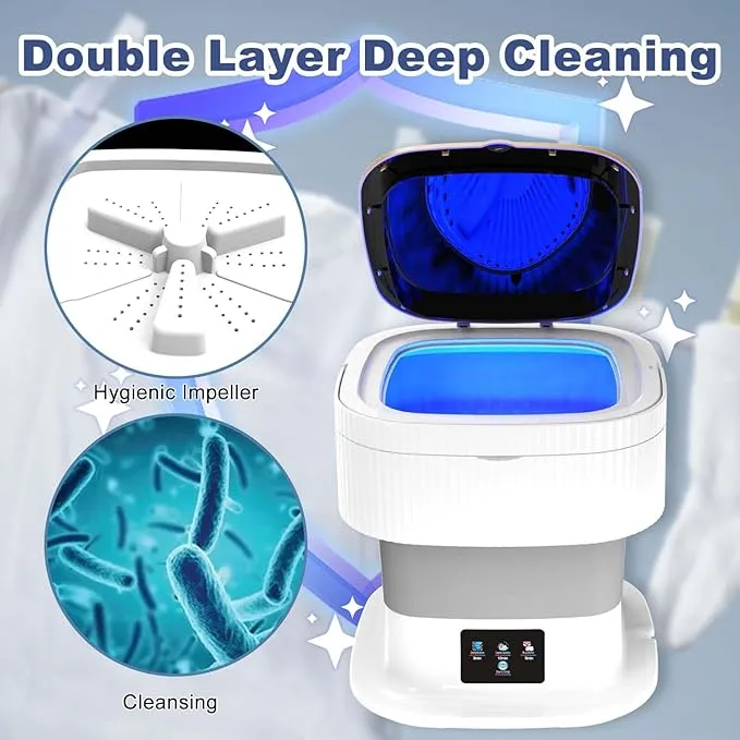 Mini Washing Machine 11L with Dryer – Portable, Foldable, Small Washer ...