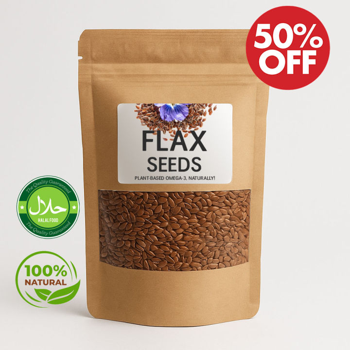 Ios Flexseed Organic Flax Seeds (Alsi beej) 100g/200g/ 500g – Premium Flexseed for ...