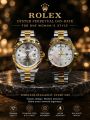Rolex Luxury Men's Stainless Steel Watch | Design Waterproof Quartz Analog Wrist Watch with Stylish Box. 