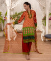 Sunaina Textile Unstitched 3 Piece Suit Fabric: Malai Lawn for Women and Girls - Collection: VOL38 - Designcode:3515. 