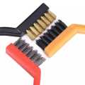 Pack of 3 stove cleaning brush Mini Wire Brush Cleaning Tool Kit Brass, Nylon, Stainless Steel Bristles. 