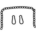 Steel Hanging Chair Chain with 2 Carabiners, for Hammock Swings(66cm). 
