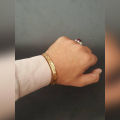 Golden Shinny Thin Art Hand Chain Charm Bracelet for Boys and Men. 