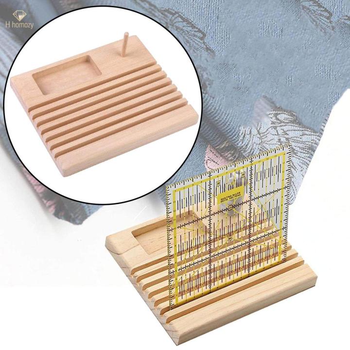 Wooden Quilting Ruler Rack Sewing Supplies Quilting Ruler Organizers ...