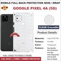 GOOGLE PIXEL 4A 5G FULL BACK 360 premium Protection Skin Wrap full cover Premium Quality. 