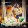 DIY Automatic Doll Machine Kids Coin Operated Play Game Mini Claw Catch Toy Crane Machines Music Doll for Christmas gifts. 