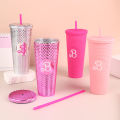 710Ml Barbie Tumbler Bottle Barbie Pink Cup With Straw Barbies Movie Party Accompanying Cup Kawaii Portable Drinking Bottle. 