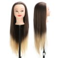 Hair Dummy Training Head Soft Hair Multipurpose Hair Styling Practice Salon Cutting Hair (Golden Black). 