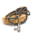 Sang e hadeed Stone Tasbeeh 33 & 100 Beads (Size 6MM) - Turkish Design Tasbih ( hematite ) muslim hadeed  e chini ( seeni ) zikr prayer Tasbeeh - handmade Rosary 6mm tasbi counter Stress Relaxation. 