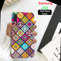 Samsung A01 Back Cover - Art Floral Soft Back Cover Case for Samsung A01. 