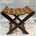 Brass Inlay Wooden Stool , Wooden Folding Stool with Brass Work , Wooden Stool. 