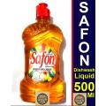 Safon Dishwash Liquid With Lemon Power Gel 500Ml. 