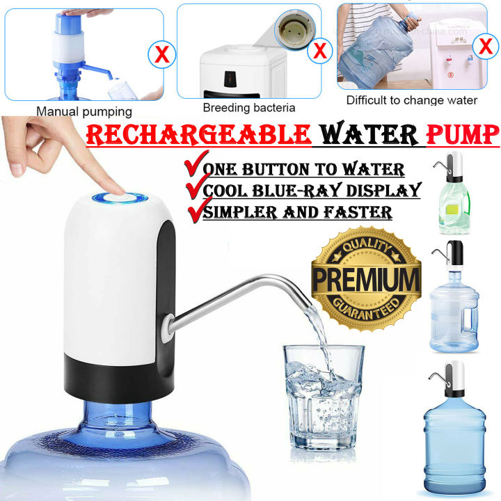 Automatic Water Dispenser Pump Machine - USB Rechargeable Smart Electric Drinking Water Bottle Pump - Imported Beverage Suction Pump New Genuine Water Suction Device - Portable Wireless Chargeable Water Pump for Outdoor Indoor Home Office Travel