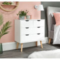 Victoria Lalani 4 Drawer 60Cm W Chest Of Drawers, Beautiful new Design With 4 Wooden Legs. 