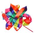 2M Twirling Rod Ballet Streamer Rhythmic Art Training Dance Ribbon Colorful Gym Ribbons Artistic Gymnastics Ribbon. 