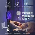 MAT - 2 in 1 Mosquito Lamp with LED Light & Charging Stand - USB Rechargeable Mosquito Killer Racket - machar marne ki machine. 