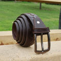 Handmade Weaving Dress Leather Belt For Men. 