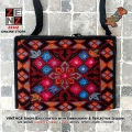 ZENZ Pakistani Traditional  Sindhi Embroidery Hand Made Bag Purse Clutch Size 12x8 and 9x7 inches Embroidered Sequins Work for Girls Women Handicraft Vintage Hippie. 