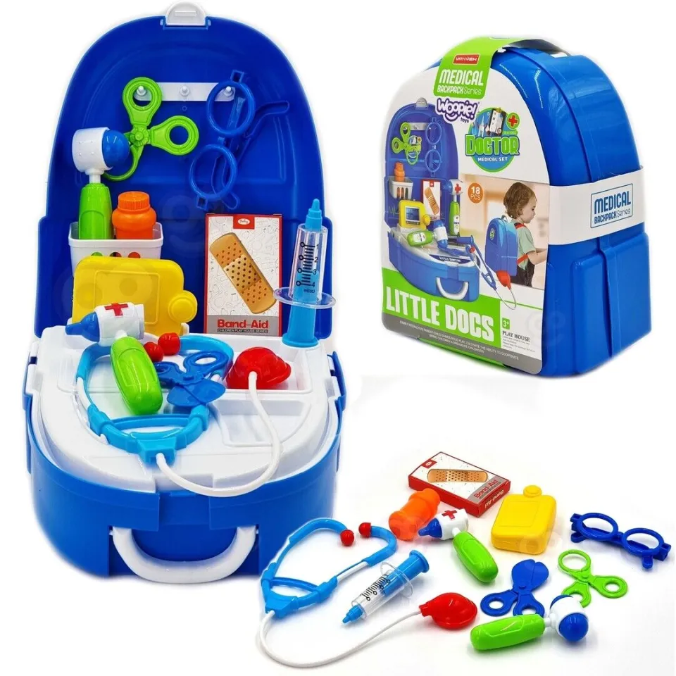 Pretend Play Kids Blue Doctor Set With All Accessories For Kids - Main Image