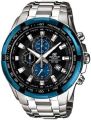 Casio Edifice Watch Mens Black Analog-Digital Stop Watch Date Display Multi-Function Silver Stainless Steel Band Watch-EF-539D-1A2VUDF. 