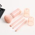 Retractable Makeup Brush Set Portable 4 In 1 Makeup Brush Beauty Accessories--skin color. 