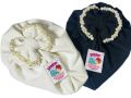 Biyu N Biyu Full Bow Pearl Work Fancy Winter Turban Cap for Baby Girls. 
