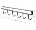 Mug Hooks Under Cabinet Hanging Holder for Mugs, Coffee Cups and Kitchen Utensils Multifunction Nail Free Hook Mug Holder Under Shelf Mug Hooks Rack Hanger Coffee Cup Holder for Kitchen. 