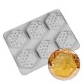 Honey Bee Hexagon Shape Silicone Soap & Mousse Mold 6 Cavity. 