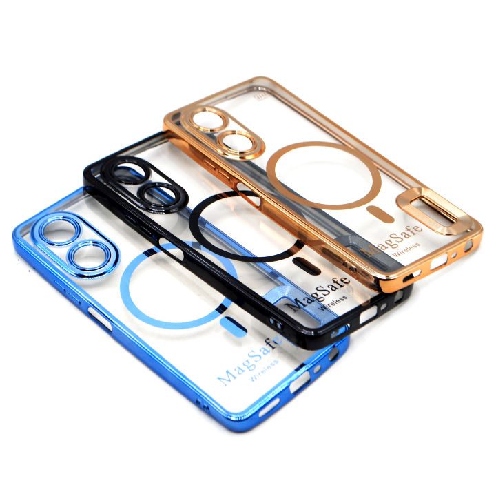 Oppo A58 Back Cover Soft Multi Chrome Border Camera Protection Cover For Samsung A05