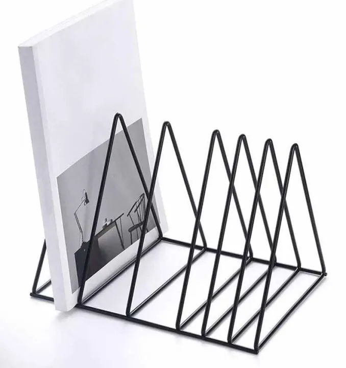 Best%20%20File%20Holder%20Desk%20Organizer%20Triangle%20Wire%209%20Section%20Desktop%20Iron%20Book%20Stand%20Magazine%20Holder%20For%20Office%20Home%20Decoration%20-%20Image%207