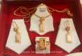 Gold Plated Imported Gold Bar Locket Chain Set. 