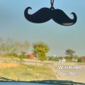 3D - Mustaches Car hanging pendent - Acrylic - Black. 