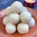 COCONUT LADDO VIP WITH ALMOND, DATES, KISHMISH, TUTTI FRUTI - SWEET BALLS - KHOPRA LADDO - PURE COCONUT LADDO - MEETHA NARIAL LADDO - COCONUT BADAM LADDO - COCONUT KHAJOOR LADDO - COCONUT KISHMISH LADDO - COCONUT ASHARFI LADDO. 