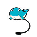 1-12PCS Cartoon Ocean Animal Straw Cover Cap,Silicone Straw Topper Cute Star Jellyfish Shark for 8mm,Dustproof Straw Cap Plug. 