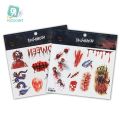 Halloween Scar Temporary Tattoos,Realistic Face Scar Blood Wounds Zombie Vampire Bite Spider Stitches Bloody Tattoo Sticker. 