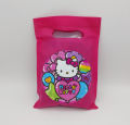HELLO KITTY THEME FABRIC BAGS PACK OF 10 GOODY BAGS. 