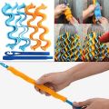 12 Pcs DIY Hair Curler 30Cm Wave Formers 2 Colors Wave Heatless Hair Curlers Styling Kit With Hooks Durable Beauty Makeup Tools. 
