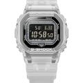 Casio G Shock Round Digital White Transparent Smartphone Link Led Light Stopwatch Worldtime Multi-Function Watch-DW-B5600G-7DR. 