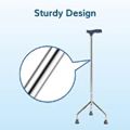 Bigger `Tripod Walking Stick,Tripod cane height adjustable Premium Quality by EUNOIA. 