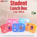Lunch box for students - student lunch box for school with beautiful printed characters, student lunch tiffin, lunch carrier Random Colour. 
