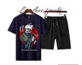 Kakashi Hatake Naruto Anime Printed Cotton Half Sleeves O Neck Short & T Shirt For Men & Boys. 