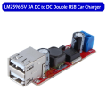 LM2596 DC 6V-40V To 5V 3A Double USB Charge DC-DC Step-down Converter Module. 