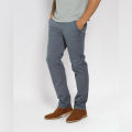 Grey Cotton Chino Slim Fit For Men. 