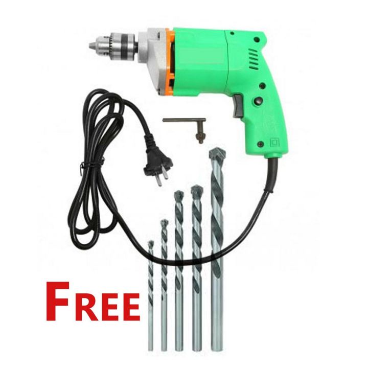 220V Heavy Duty Drill Machine With Drill Bits Set 6 pcs Drill Bits All Size High Quality Drill