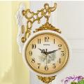 Retro Double Sided Wall Clock - Hanging Double Face Clock. 