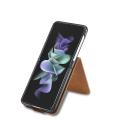Applicable to Samsung Foldable Screen ZFold4 5G Flip Leather Case Z FLIP3 Wallet Card Holder Phone Case. 