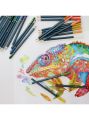 Mont Marte color lead 72 color pencil oily color lead art professional painting pencil set hand-painted coloring brush student painting color pencil MPN0125. 